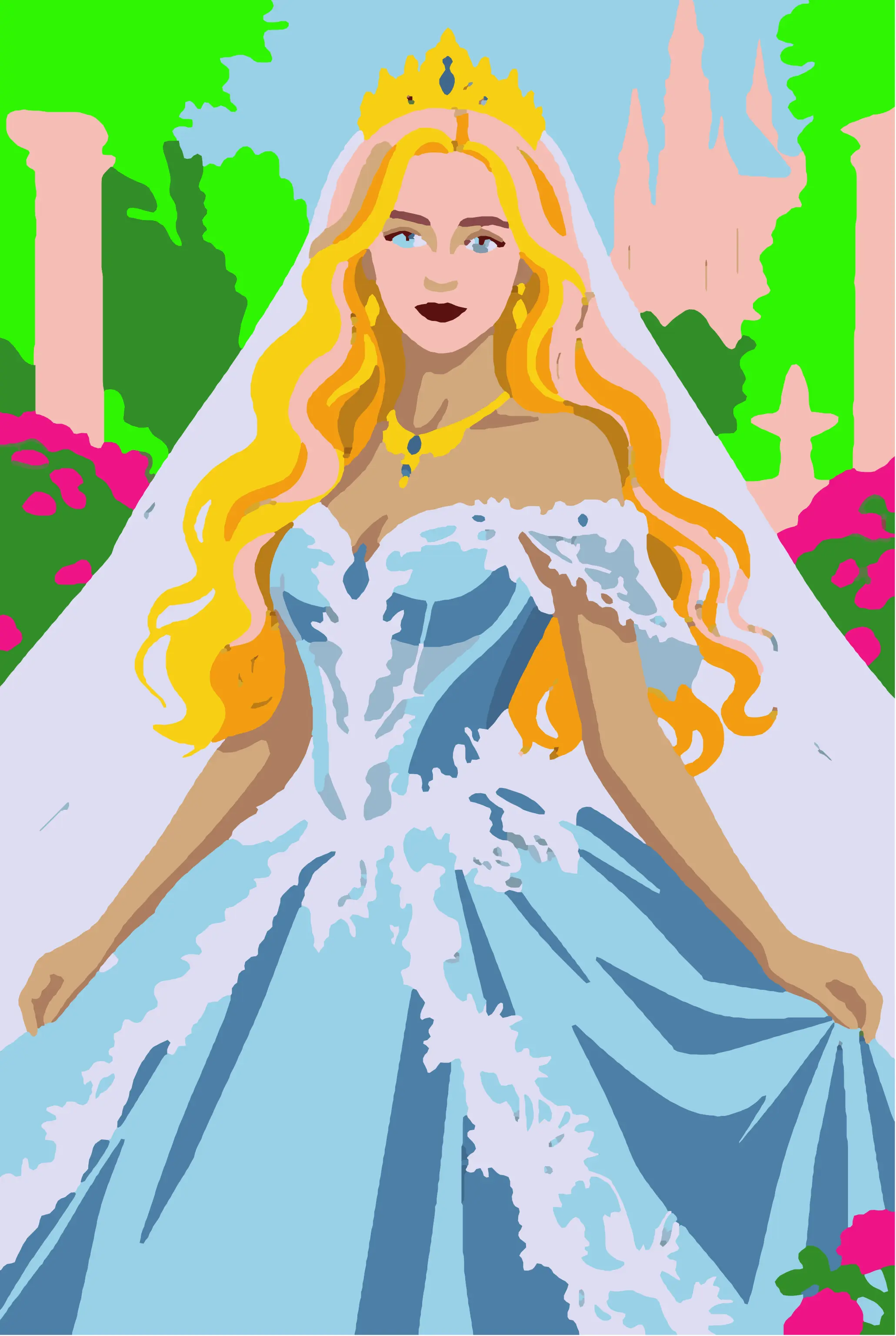Coloriage mystère princesse à imprimer